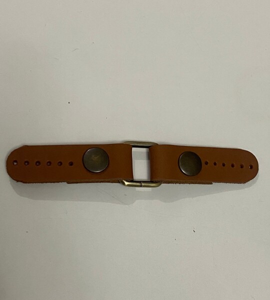 Çıtçıtlı Deri Hırka Aparatı (Kahve)