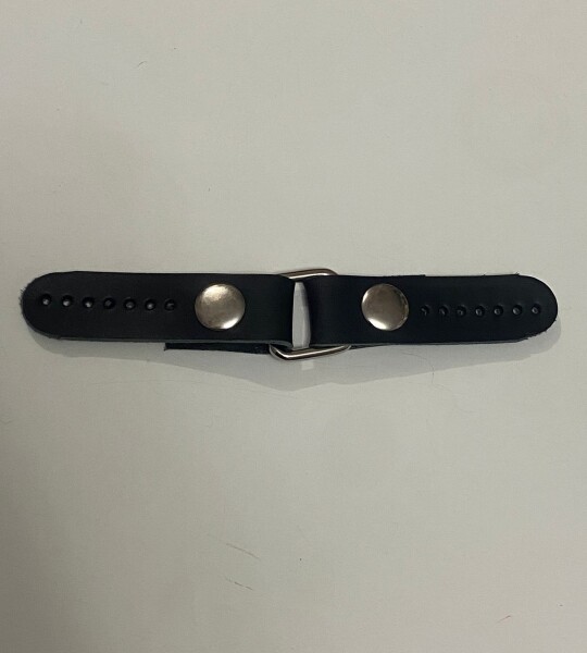 Çıtçıtlı Deri Hırka Aparatı (Siyah)