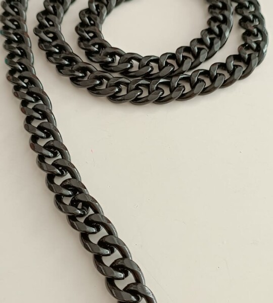Metal Renkli Çanta Zinciri Siyah