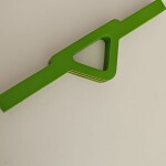 35 cm Tasarım Ahşap Burs Yeşil