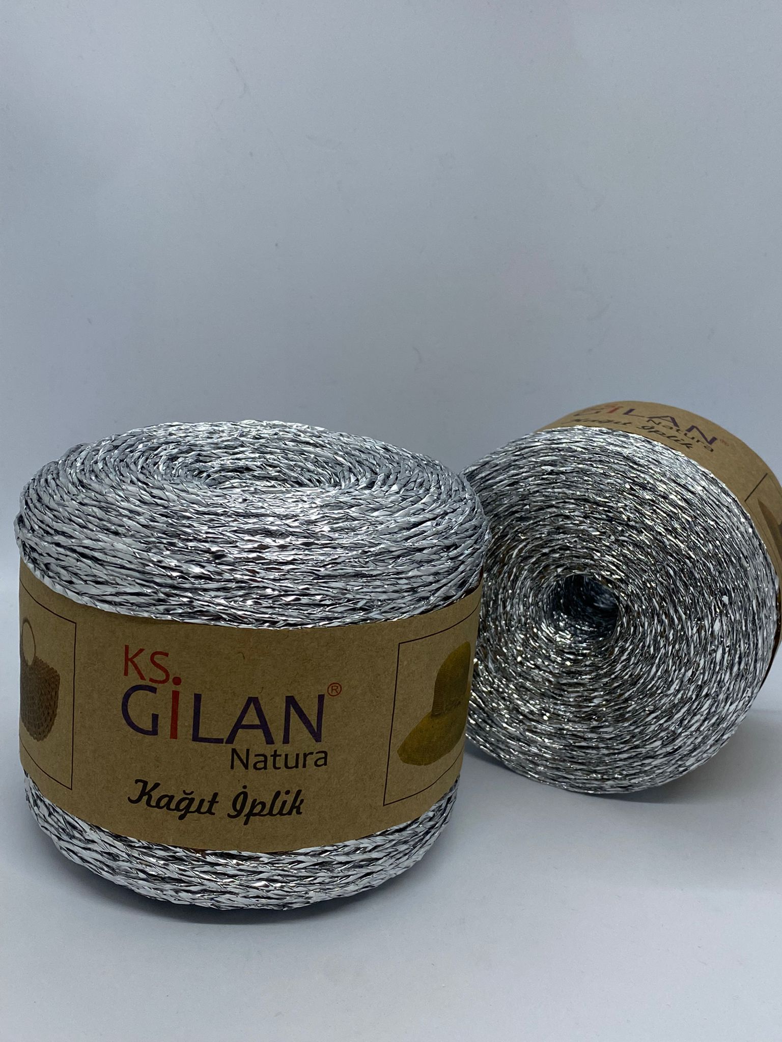 Simli Kağıt İp Gümüş