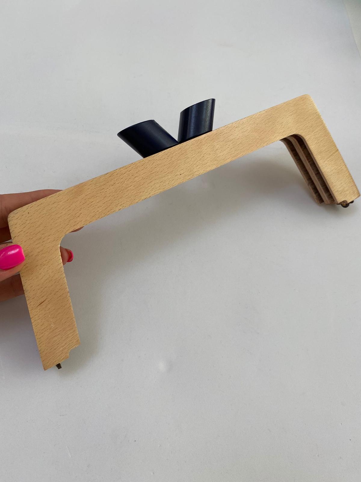 27 cm Özel Tasarım Ahşap Burs Lacivert