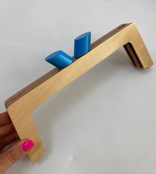 27 cm Özel Tasarım Ahşap Burs Mavi
