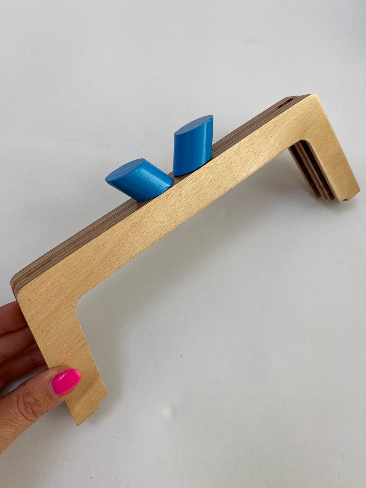 27 cm Özel Tasarım Ahşap Burs Mavi