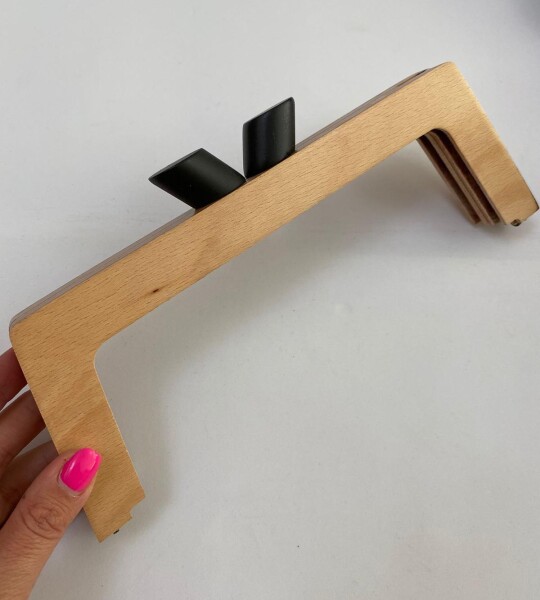 27 cm Özel Tasarım Ahşap Burs Siyah