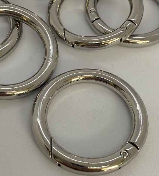 Metal Yaylı Çanta Halkası Gümüş MÇH-02